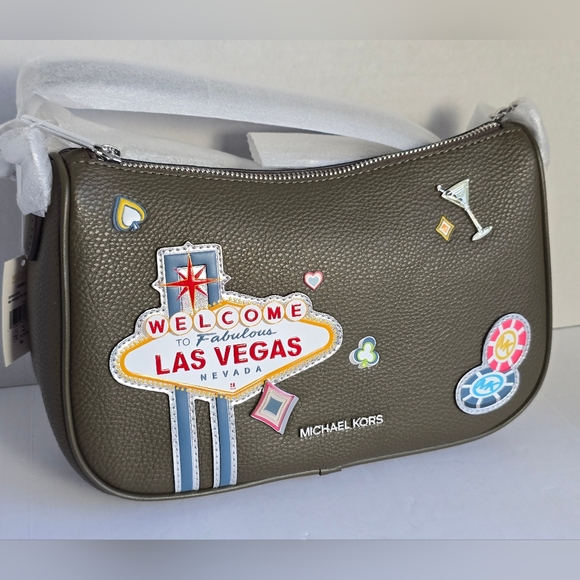 Michael Kors Handbags - Michael Kors Olive Green Las Vegas Carmela Crossbody NWT
